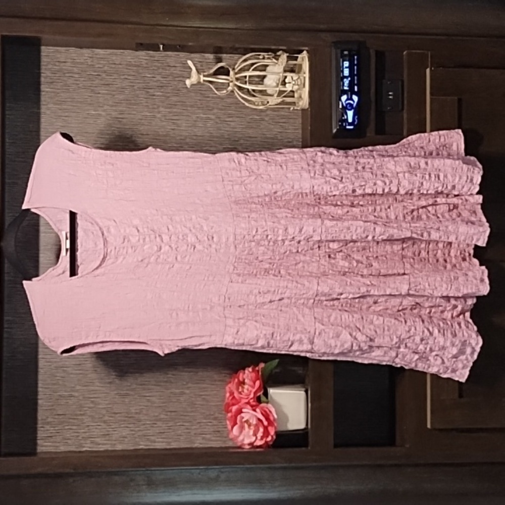 Knox Rose Dress Gauzy Pink Pockets Size S Casual Modest
